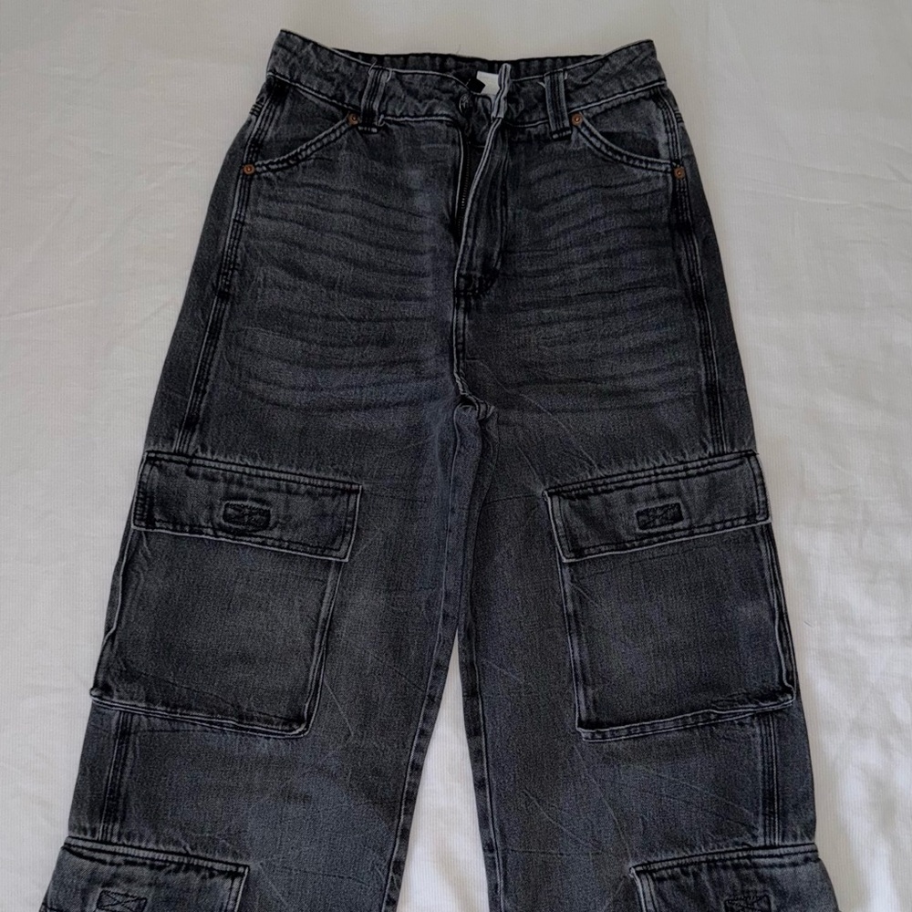 H&M Women's Black Cargo Jeans
